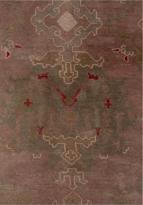 Antique Oushak Runner Rug (4' x 16')